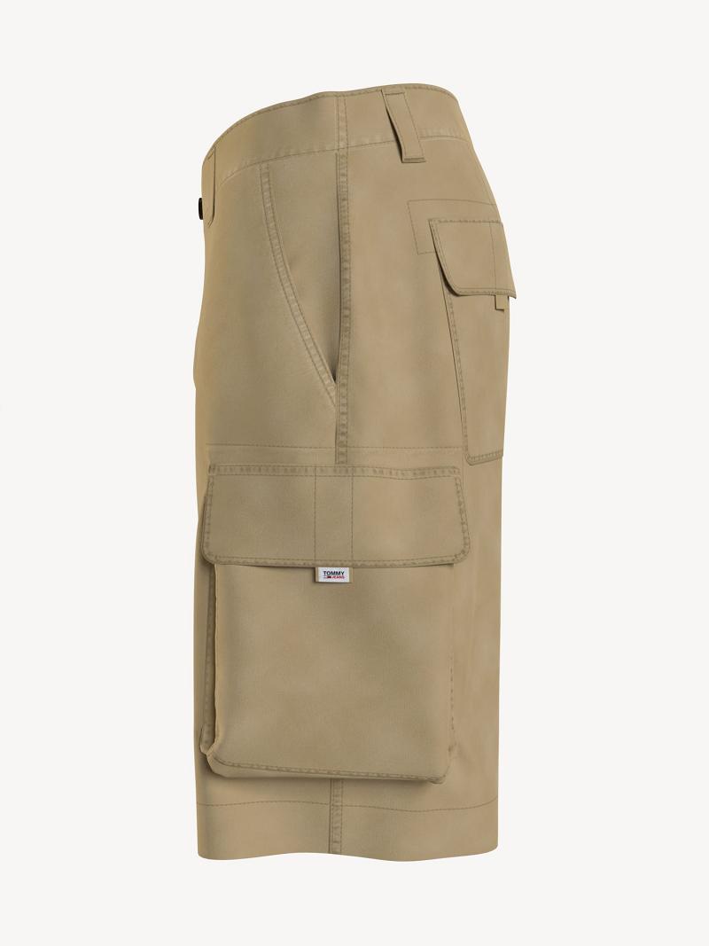 Férfi Tommy Hilfiger Solid Cargo Rövidnadrág Barna | HU 1008LIS